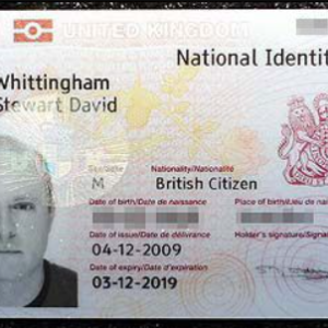 UK ID Card for sale