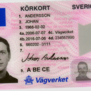 Swedish driver’s license