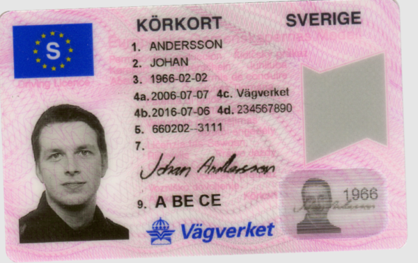 Swedish driver’s license